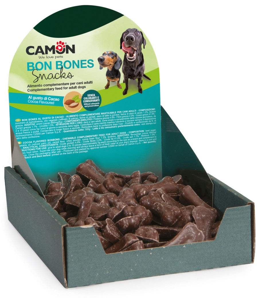 Camon Cocoa Bone Dark - шоколадови кокалчета 100 броя