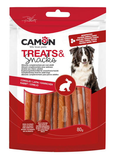 Camon Treats Snacks - пръчици от изсушено заешко месо 80 гр