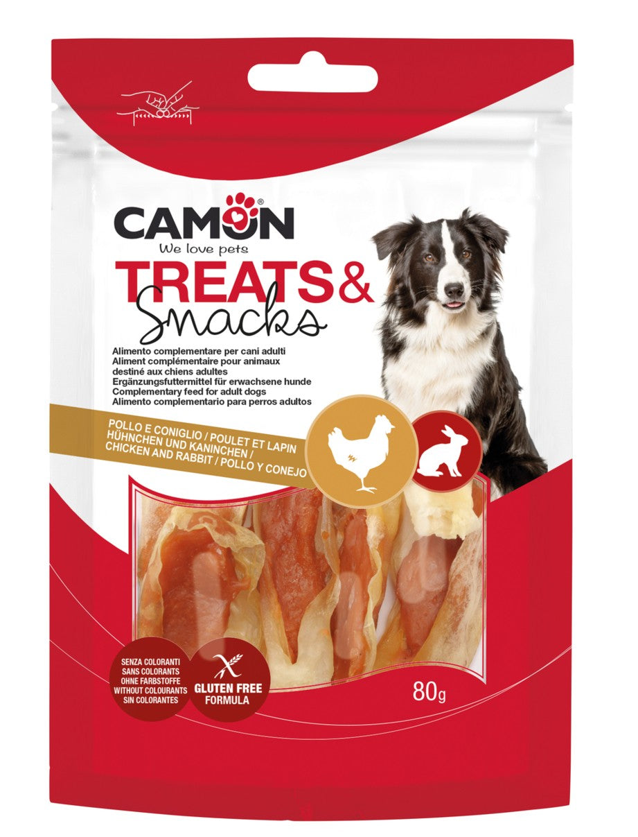 Camon Rabbit Ears Snack with Chicken - заешки уши с пилешко месо 80 гр