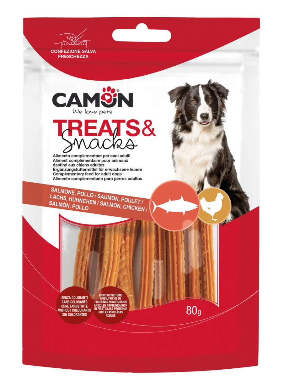 Camon Coiled Salmon Strips - лакомство за кучета със сьомга 80 гр