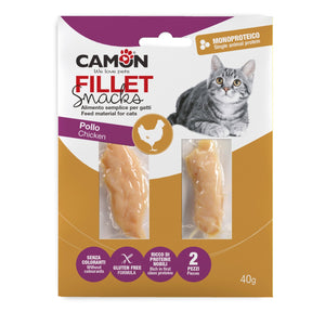 Camon Chicken Fillets - лакомство за котки с пилешко месо 40 гр