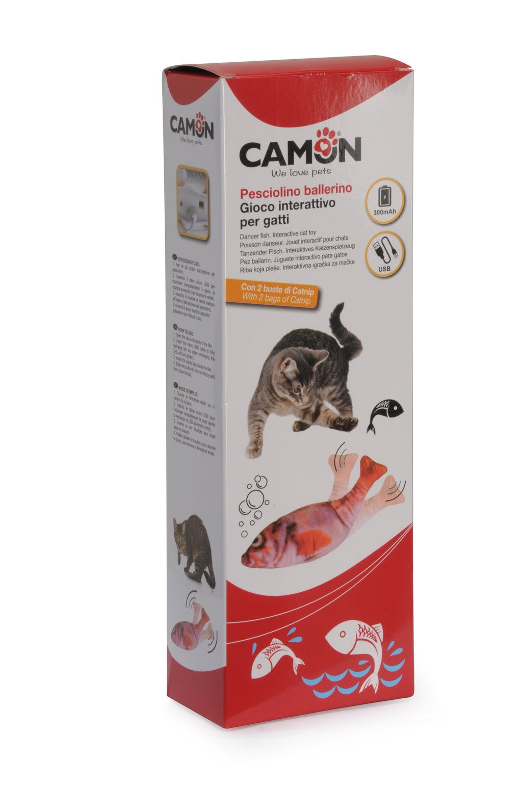 Camon Interactive Cat Toy Dancer Fish Alfie - интерактивна играчка за котки 26 см