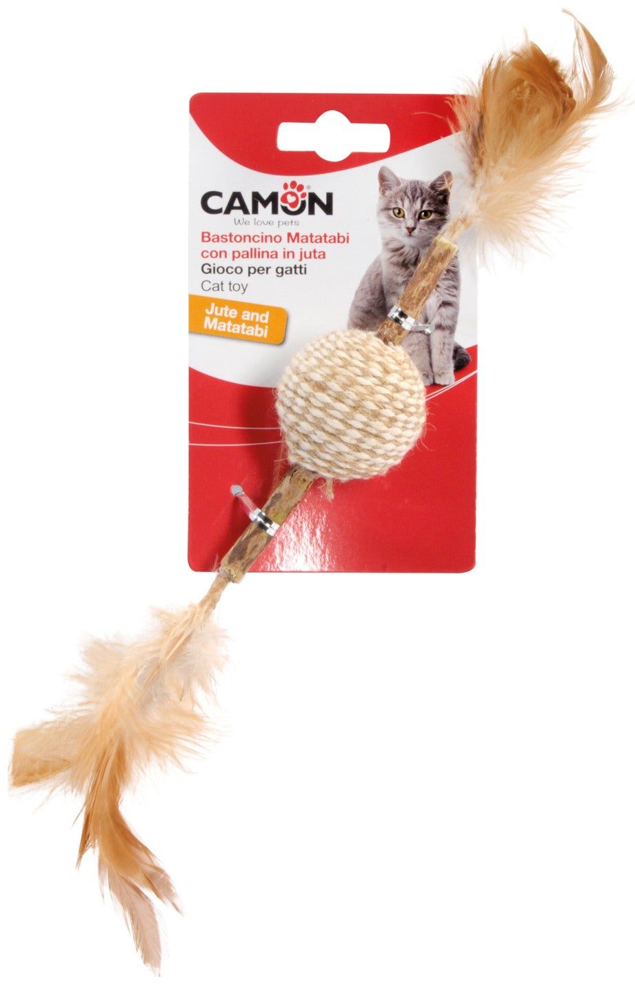 Camon Matatabi Stick with Jute Ball - натурална котешка играчка 5 см