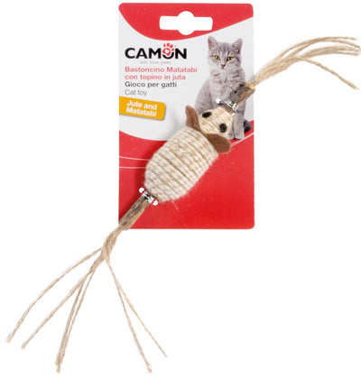 Camon Matatabi Stick with Jute Mouse - натурална котешка играчка 30 см