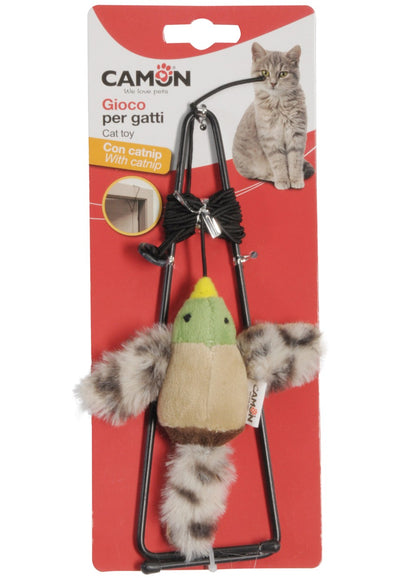 Camon Gioco Polyester Bird with Catnip - птица за закачане на рамката на вратата, с котешка трева 20 см