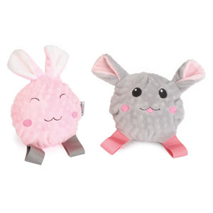 Camon Dog Toy Plush Rabbit and Mouse with TPR Ball - играчка за куче 9 см