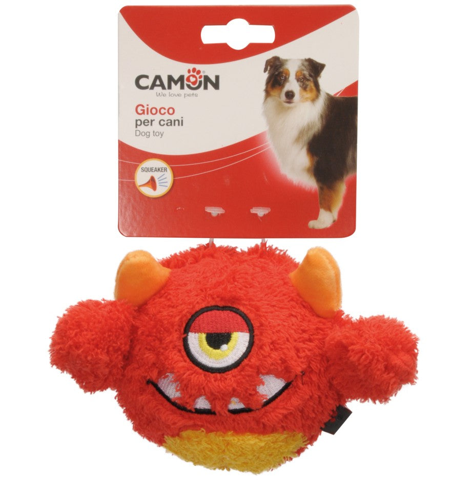 Camon Dog Toy Monster - плюшена играчка за куче 12 см, червен