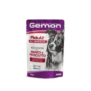 Gemon Beef and Ham Adult - пауч за кучета с говеждо месо и шунка 100 гр
