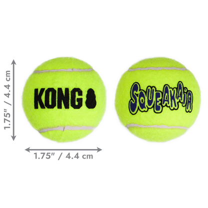 KONG SqueakAir Balls - тенис топки с пищялка за кучета 3 бр