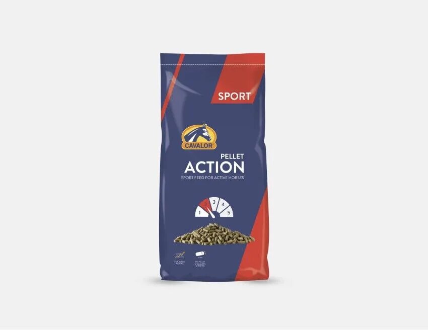 Cavalor Sport Action pellet - висококачествена основна храна за спортни коне - пелети 20 кг.