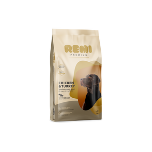 Remi Premium Dog Large Breed Chicken and Turkey - суха храна за кучета от големи породи с пилешко и пуешко месо 12,5 кг