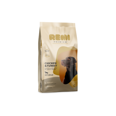 Remi Premium Dog Large Breed Chicken and Turkey - суха храна за кучета от големи породи с пилешко и пуешко месо