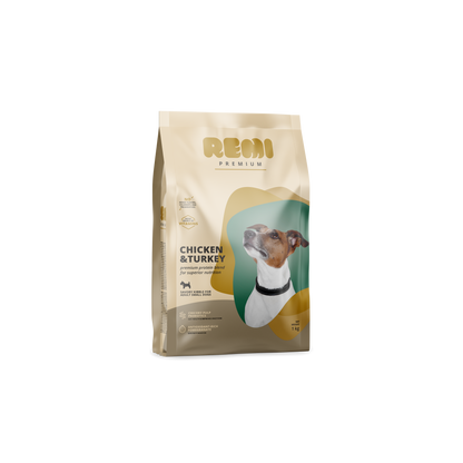 Remi Premium Dog Small Breed Chicken and Turkey - суха храна за кучета от малки породи с пилешко и пуешко месо 8 кг