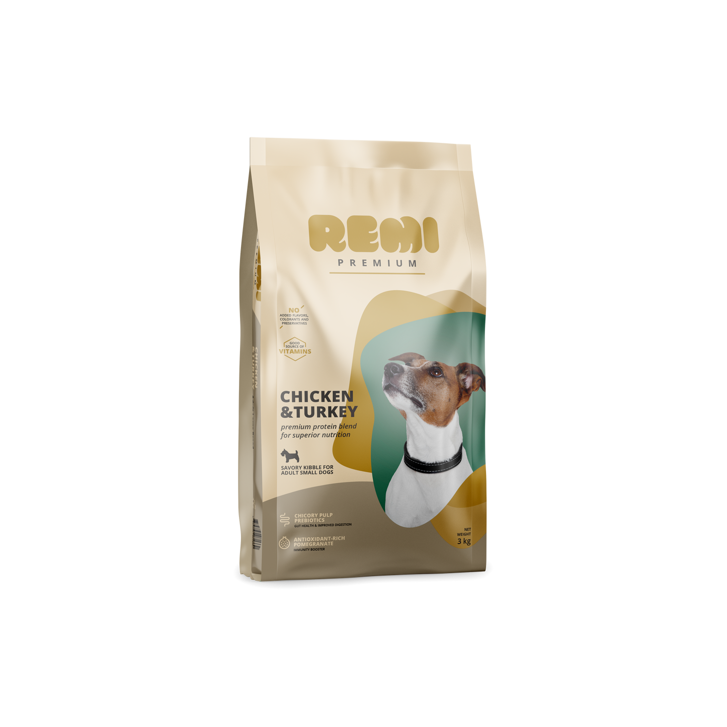Remi Premium Dog Small Breed Chicken and Turkey - суха храна за кучета от малки породи с пилешко и пуешко месо 3 кг