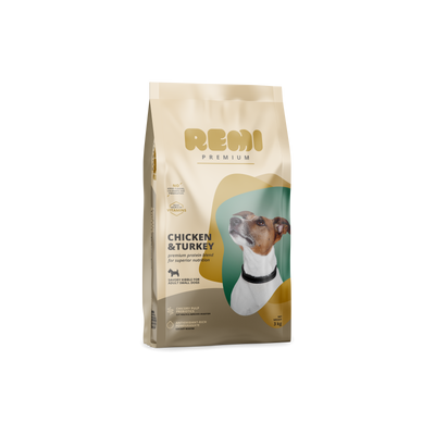 Remi Premium Dog Small Breed Chicken and Turkey - суха храна за кучета от малки породи с пилешко и пуешко месо