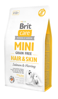 Brit Care Mini Grain Free Hair and Skin - суха храна за кучета със сьомга и херинга за красива и здрава козина