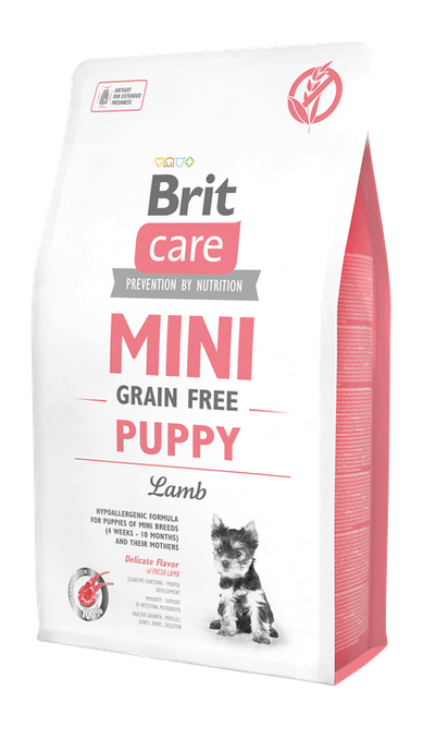 Brit Care Mini Grain Free Puppy - суха храна с агнешко месо за кучета малки породи до 10 месеца