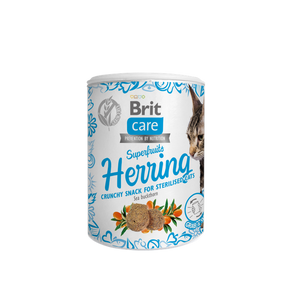 Brit Care Cat Snack Superfruits Herring - лакомства за котки с херинга и плодове 100 гр