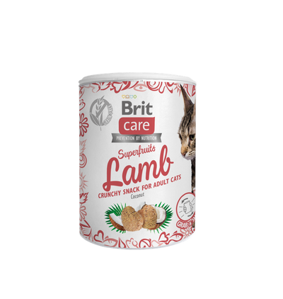 Brit Care Cat Snack Superfruits Lamb - лакомства за котки с агнешко месо 100 гр
