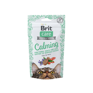 Brit Care Cat Snack Calming - лакомства за котки с успокояващ ефект с вкус на котешка трева и годжи бери 50 гр