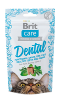 Brit Care Cat Dental - полувлажни хапки за котка за здрави венци и зъби 50 гр