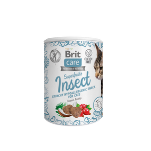 Brit Care Cat Snack Superfruits Insect - лакомства за възрастни котки с насекоми и плодове 100 гр