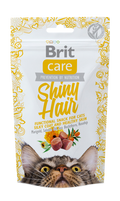 Brit Care Cat Shiny Hair - полувлажни хапки за котка за красива кожа и козина 50 гр
