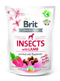 Brit Care Crunchy Cracker Insects with Lamb and Raspberries - лакомство за кучета с насекоми, агнешко и малини за здравословно храносмилане 200 гр