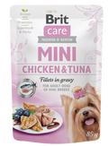 Brit Care Mini with Chicken and Tuna Fillets in Gravy - филета в сос за кучета от малки породи с пилешко и риба тон 85 гр