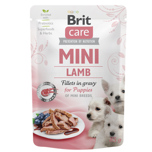 Brit Care Mini Puppy with Lamb Fillets in Gravy - филета в сос от агнешко за кученца от мини породи 85 гр