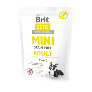 Brit Care Mini Grain Free Adult - суха храна с агнешко месо за кучета малки породи над 10 месеца