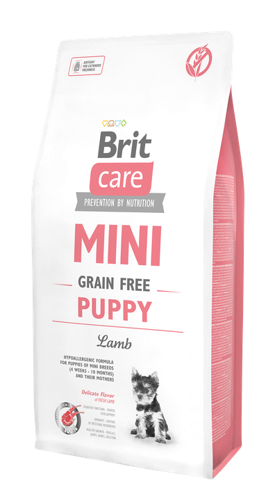 Brit Care Mini Grain Free Puppy - суха храна с агнешко месо за кучета малки породи до 10 месеца