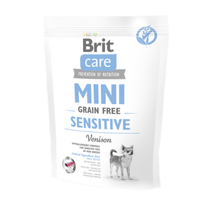 Brit Care Mini Sensitive Grain Free - суха храна  с еленско месо за кучета от малки породи с чувствителен стомах