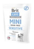 Brit Care Mini Sensitive Grain Free - суха храна  с еленско месо за кучета от малки породи с чувствителен стомах
