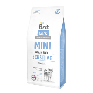 Brit Care Mini Sensitive Grain Free - суха храна  с еленско месо за кучета от малки породи с чувствителен стомах