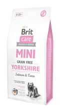 Brit Care Mini Grain Free Yorkshire - суха храна със сьомга и риба тон за кучета порода йоркширски териер