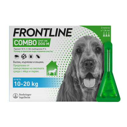 Frontline Combo Spot On -  противопаразитни пипети за кучета, 3 броя