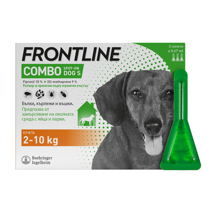 Frontline Combo Spot On -  противопаразитни пипети за кучета, 3 броя