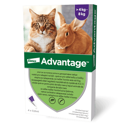 Advantage - за котки над 4 кг. / кутия с четири броя пипети /
