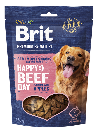 Brit Premium by Nature Dog Snacks Beef with Apples - лакомство за кучета с говеждо и ябълки 180 гр