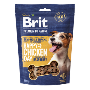 Brit Premium by Nature Dog Snacks with Chicken and Raspberry - полувлажни лакомства с пилешко и малини 180 гр