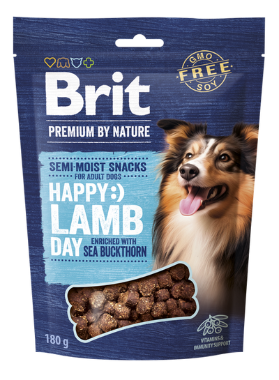 Brit Premium by Nature Dog Snacks Lamb with Sea Buckthorn - полувлажни лакомства с агнешко и облепиха 180 гр