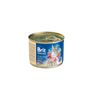 Brit Premium by Nature Chicken with Beef - пастет за котки пилешко и говеждо месо 200 гр