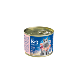 Brit Premium by Nature Chicken with Hearts - пастет за котки пилешко месо и сърца 200 гр
