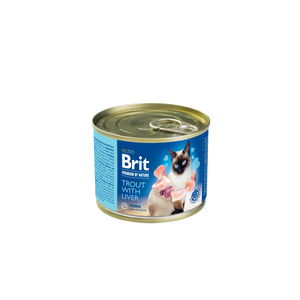 Brit Premium by Nature Trout with Liver - консерва за котки с пъстърва и черен дроб 200 гр