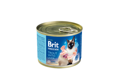 Brit Premium by Nature Trout with Liver - консерва за котки с пъстърва и черен дроб 200 гр