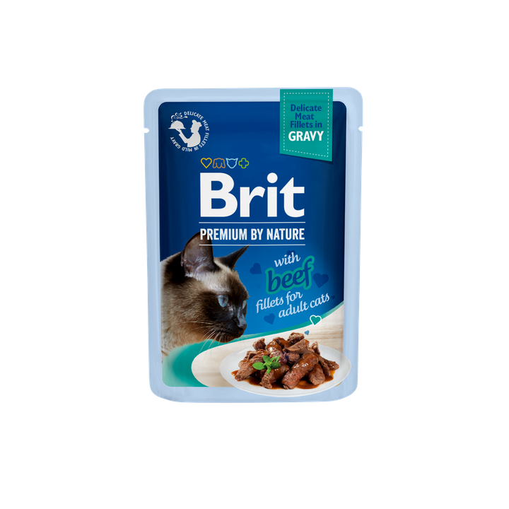 Brit Premium Delicate - телешки филенца в сос 85 гр
