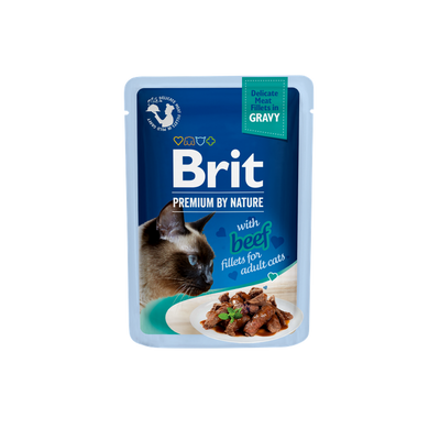 Brit Premium Delicate - телешки филенца в сос 85 гр