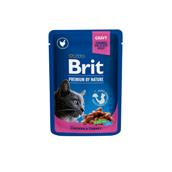 Brit Chicken and Turkey - с пилешко и пуешко месо 100 гр