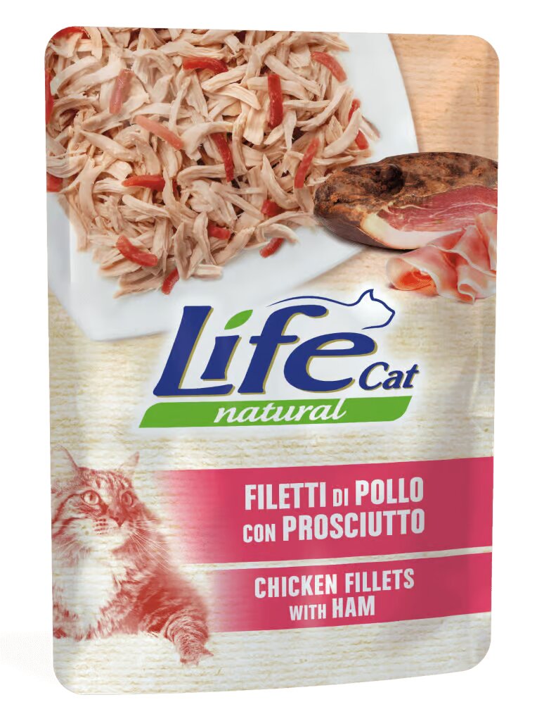 Life Cat Natural Chicken fillets Hamm - с пилешко филе и шунка 70 грама